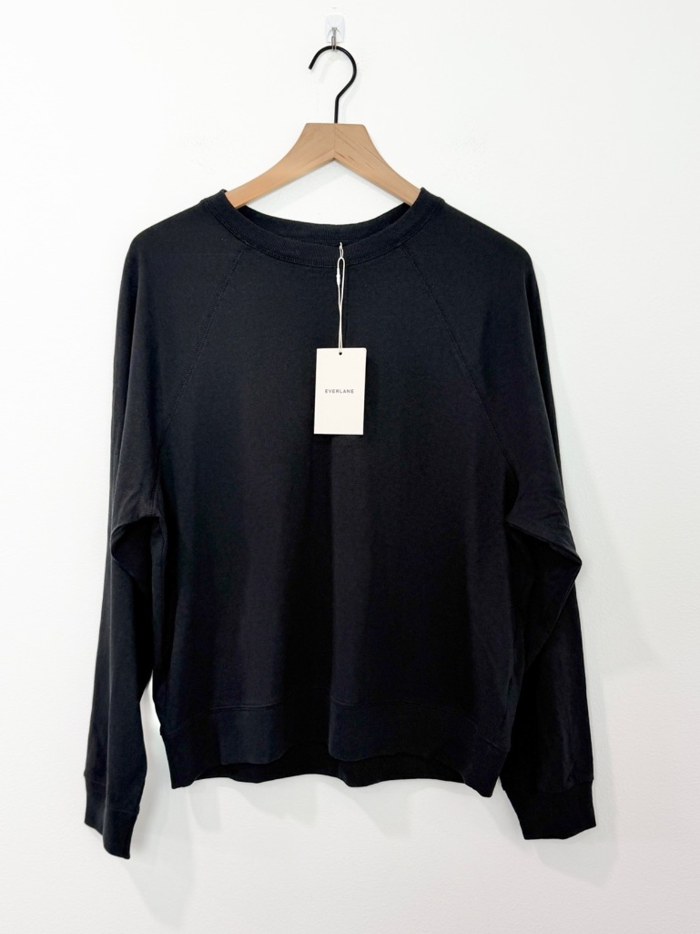 Everlane Off Duty Long Sleeve Tee in black nwt Large - Picture 2 of 6